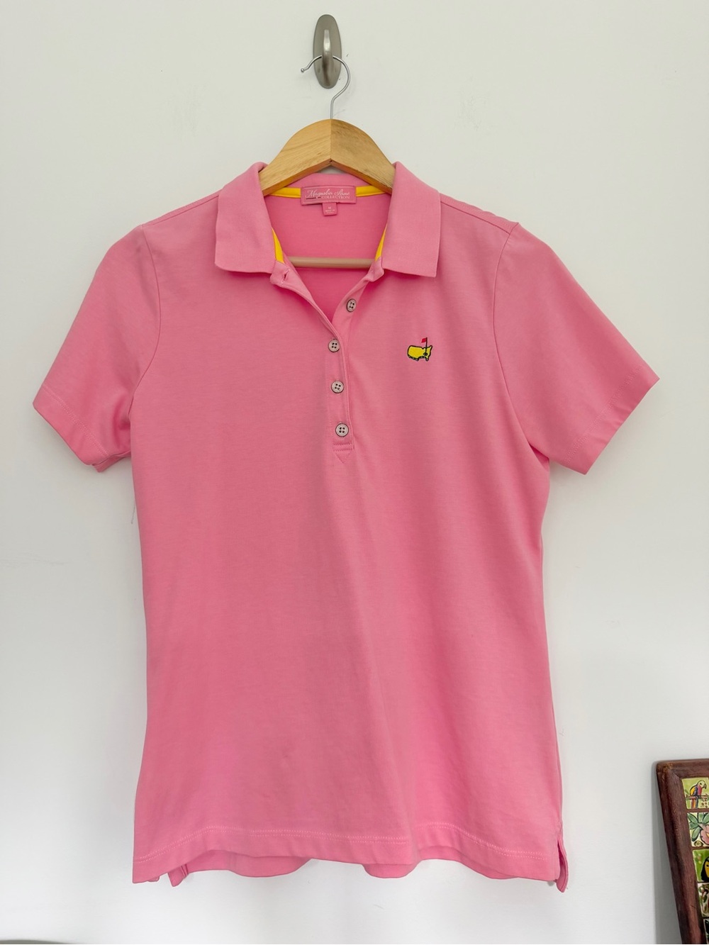 Magnolia Lane Masters Golf Ladies Pink Polo Shirt w Embroidered Logo Classic M
